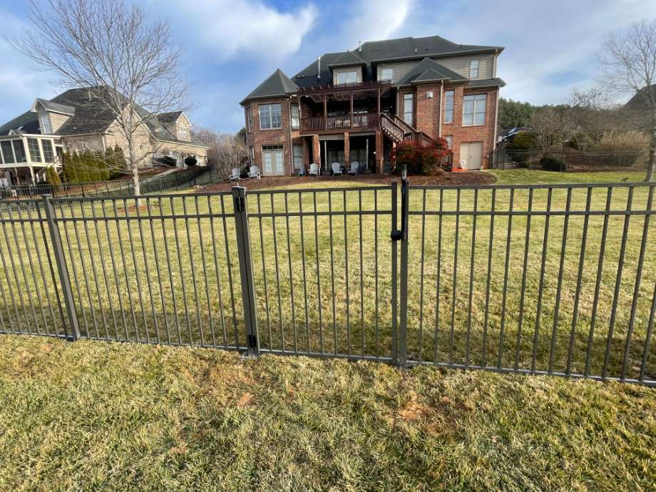 large house with a fence