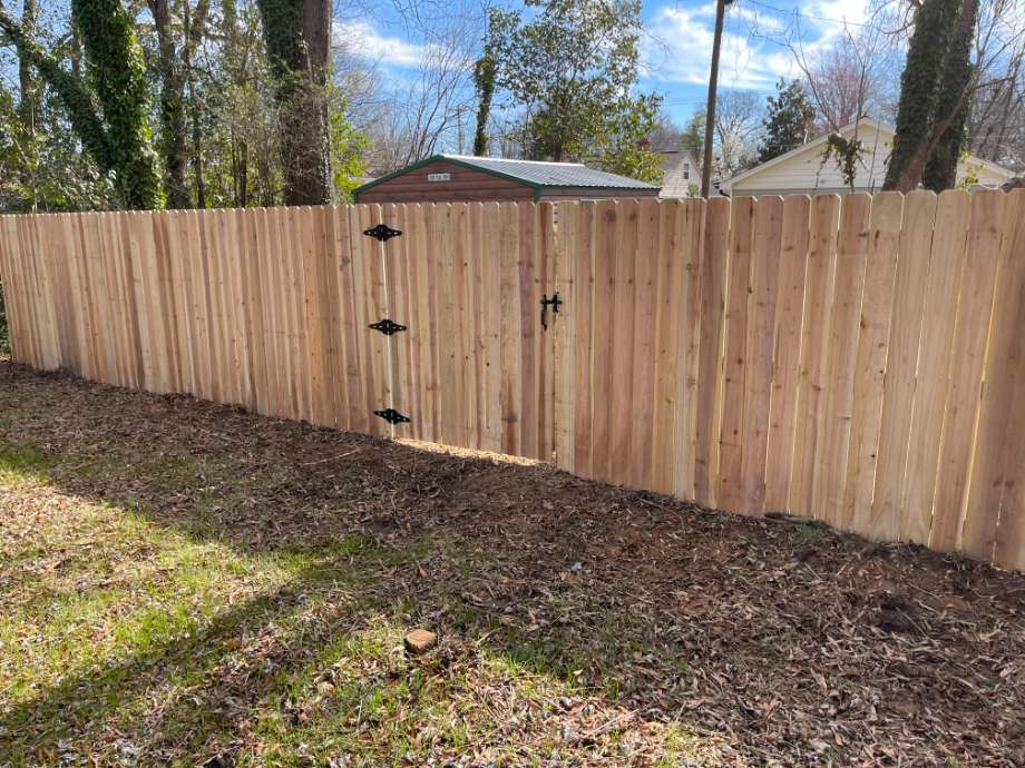 wooden privacy fence