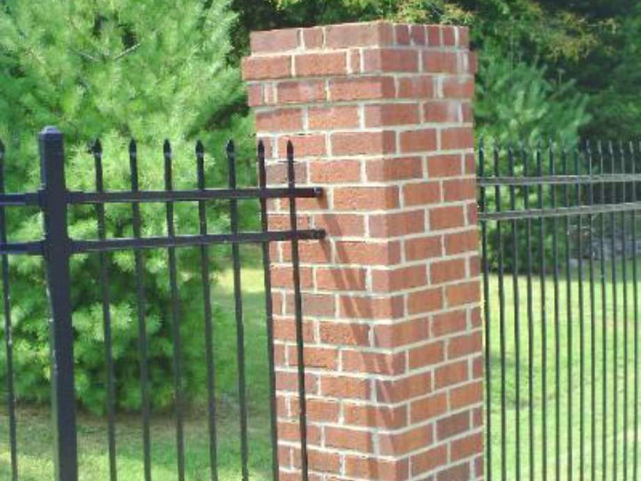 iron and brick fence