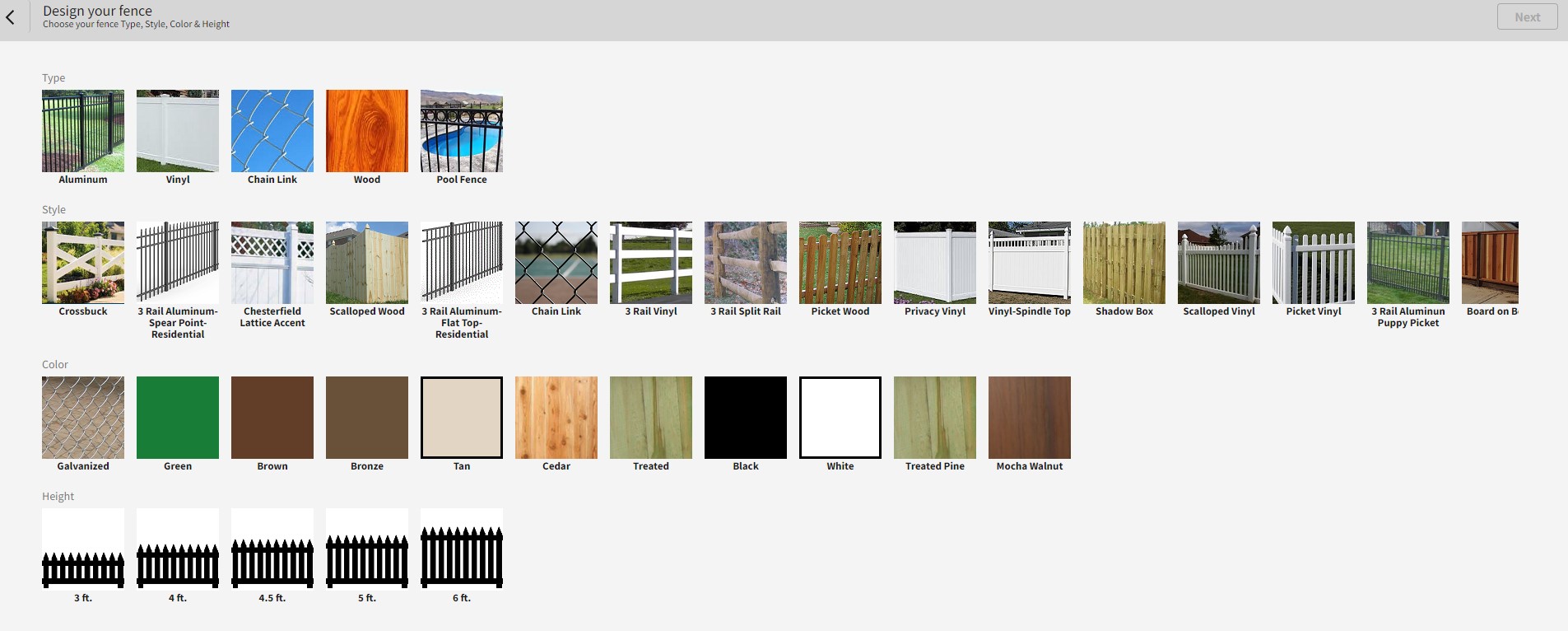 Fence Style Chooser screenshot
